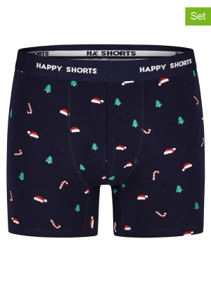 Happy Shorts Bokserki (2 pary) w kolorze granatowym i ciemnozielonym rozmiar: XL