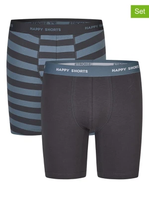 Happy Shorts Bokserki (2 pary) w kolorze niebiesko-czarnym rozmiar: M