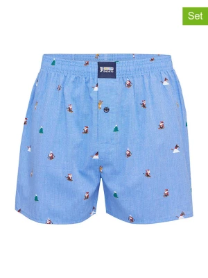 Happy Shorts Bokserki (3 pary) w kolorze błękitno-granatowo-czarnym rozmiar: XL