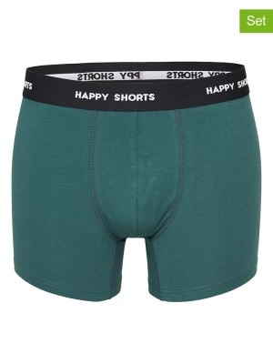 Happy Shorts Bokserki (3 pary) w kolorze czarno-zielonym rozmiar: XL