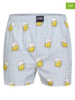 Happy Shorts Bokserki (3 pary) w kolorze granatowo-błękitnym rozmiar: XL