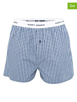 Happy Shorts Bokserki (3 pary) w kolorze granatowo-niebieskim rozmiar: M