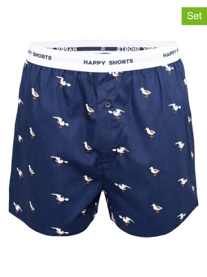 Happy Shorts Bokserki (3 pary) w kolorze granatowym i szarym rozmiar: L