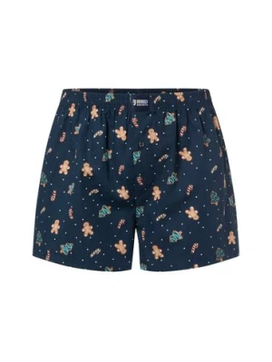 HAPPY SHORTS Bokserki Mężczyźni Bawełna niebieski nadruk,