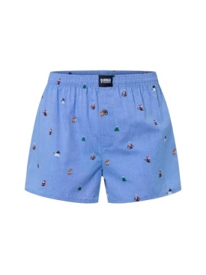 HAPPY SHORTS Bokserki Mężczyźni Bawełna niebieski wzorzysty,