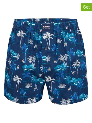 Happy Shorts Bokserki tkane (2 pary) w kolorze niebieskim rozmiar: M