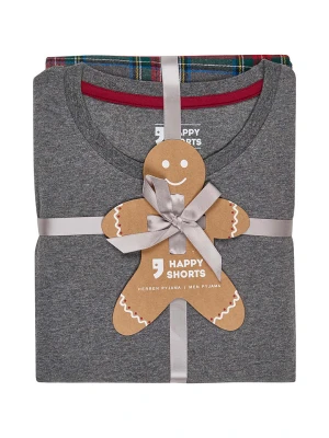 Happy Shorts Piżama w kolorze szaro-czerwonym rozmiar: XXL