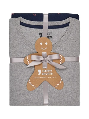 Happy Shorts Piżama w kolorze szaro-granatowym rozmiar: L