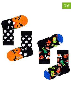 Happy Socks 2-częściowy zestaw prezentowy w kolorze czarnym ze wzorem rozmiar: 24-26