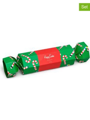 Happy Socks 3-częściowy zestaw prezentowy "Christmas Cracker Candy" ze wzorem rozmiar: 41-46