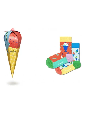 Happy Socks 3-częściowy zestaw prezentowy "Icecream" ze wzorem rozmiar: 22-24