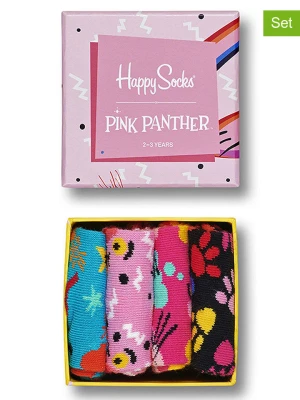 Happy Socks 4-częściowy zestaw prezentowy "Pink Panther" ze wzorem rozmiar: 22-24