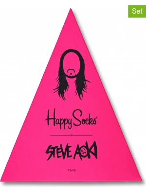 Happy Socks 4-częściowy zestaw prezentowy "Steve Aoki" ze wzorem rozmiar: 36-40