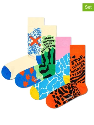Happy Socks 4-częściowy zestaw prezentowy ze wzorem rozmiar: 36-40