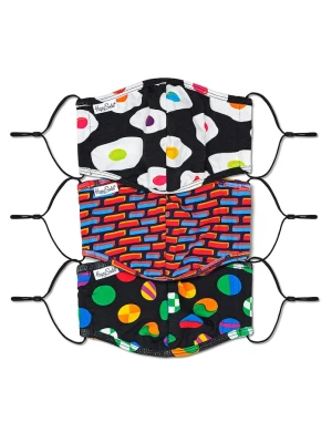 Happy Socks - Maseczka ochronna wielorazowego użytku (3-PACK)