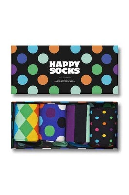 Happy Socks skarpetki 4-Pack Black Week Big Dot SXBDO09-0100