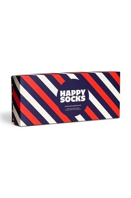 Happy Socks skarpetki 4-Pack męskie kolor granatowy