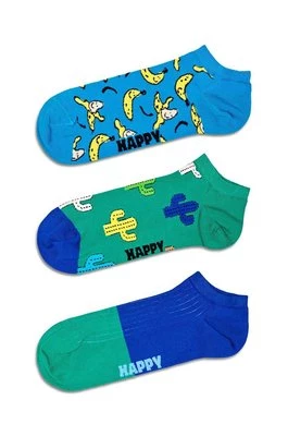 Happy Socks skarpetki Banana Low Socks 3-pack kolor niebieski