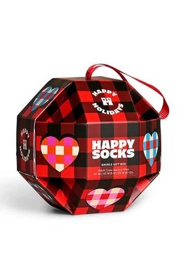 Happy Socks skarpetki Bauble Sock Gift Box kolor czerwony