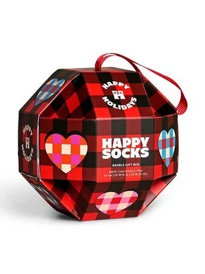 Happy Socks skarpetki Bauble Sock Gift Box kolor czerwony