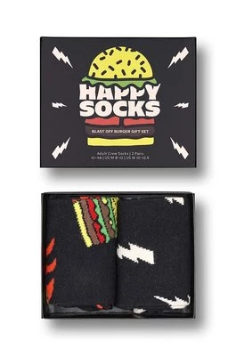 Happy Socks skarpetki Blast Off Burger Socks 2-pack kolor czarny