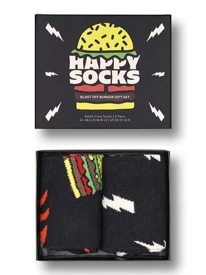 Happy Socks skarpetki Blast Off Burger Socks 2-pack kolor czarny