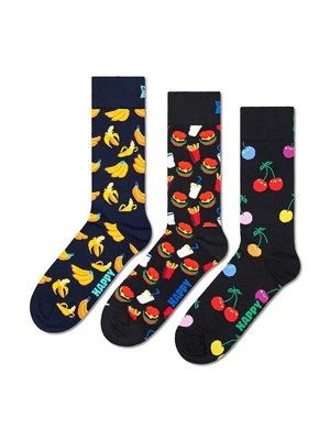 Happy Socks skarpetki Classic Banana 3-pack kolor czarny