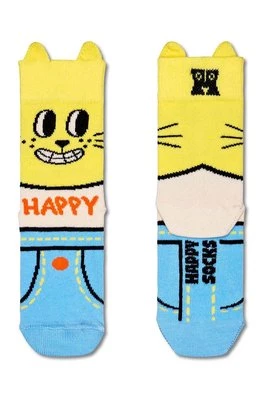 Happy Socks skarpetki dziecięce Kids Cat Sock kolor niebieski