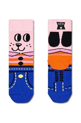 Happy Socks skarpetki dziecięce Kids Doggo Sock kolor niebieski