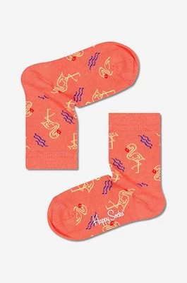 Happy Socks skarpetki dziecięce kolor różowy Skarpetki dziecięce Happy Socks Flamingo KFAM01-2700