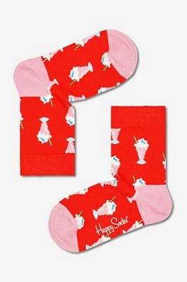 Happy Socks skarpetki dziecięce Milkshake kolor czerwony Skarpetki dziecięce Happy Socks Milkshake KMLK01-4300