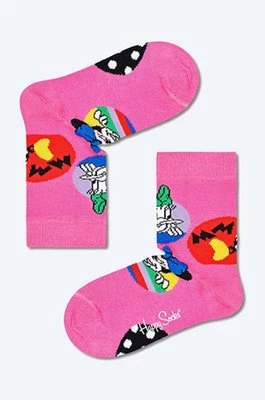 Happy Socks skarpetki dziecięce x Disney Daisy & Minnie kolor fioletowy Skarpetki Happy Socks x Disney Daisy & Minnie Dot KDNY01-3302