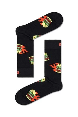 Happy Socks skarpetki Flaming Burger Sock kolor czarny