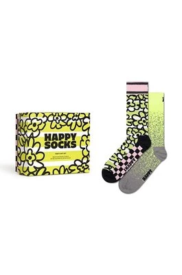 Happy Socks skarpetki Gift Box Party 2-pack kolor żółty
