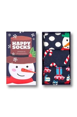 Happy Socks skarpetki GIFTBOX 3-pack kolor granatowy P001740