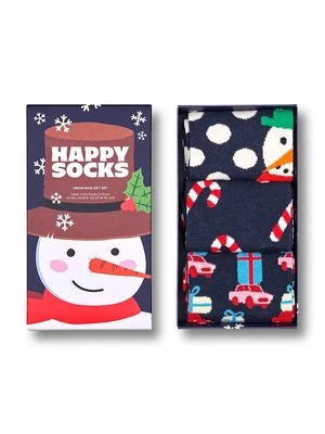 Happy Socks skarpetki GIFTBOX 3-pack kolor granatowy P001740