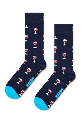 Happy Socks skarpetki Glass Of Wine Sock kolor granatowy P001504