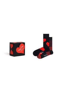 Happy Socks skarpetki I Heart You (2-pack) damskie kolor czarny