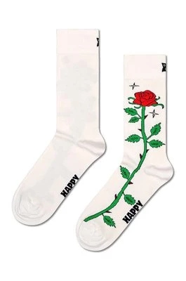 Happy Socks skarpetki Rose Sock kolor biały P001343