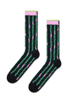 Happy Socks skarpetki Ruffled Stripe kolor czarny
