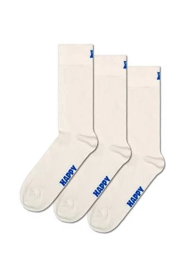 Happy Socks skarpetki Solid 3-pack kolor biały
