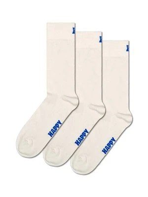 Happy Socks skarpetki Solid 3-pack kolor biały