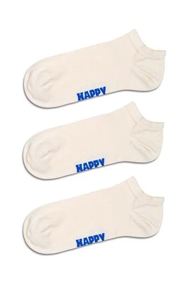 Happy Socks skarpetki Solid Low 3-pack kolor biały
