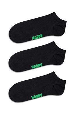 Happy Socks skarpetki Solid Low 3-pack kolor czarny