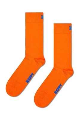 Happy Socks skarpetki Solid Sock kolor pomarańczowy