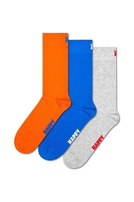 Happy Socks skarpetki Solid Socks 3-pack kolor szary P001013