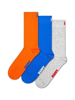 Happy Socks skarpetki Solid Socks 3-pack kolor szary P001013