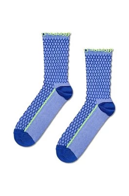 Happy Socks skarpetki Structure Slinky Sock kolor niebieski P001537