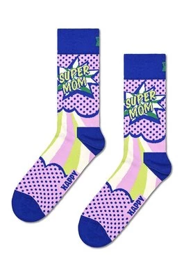 Happy Socks skarpetki Super Mom Sock damskie kolor fioletowy