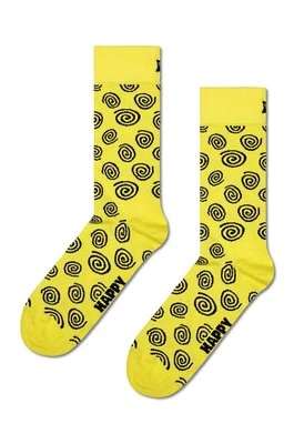Happy Socks skarpetki Swirl Sock kolor żółty